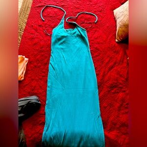 Teal maxi dress Med